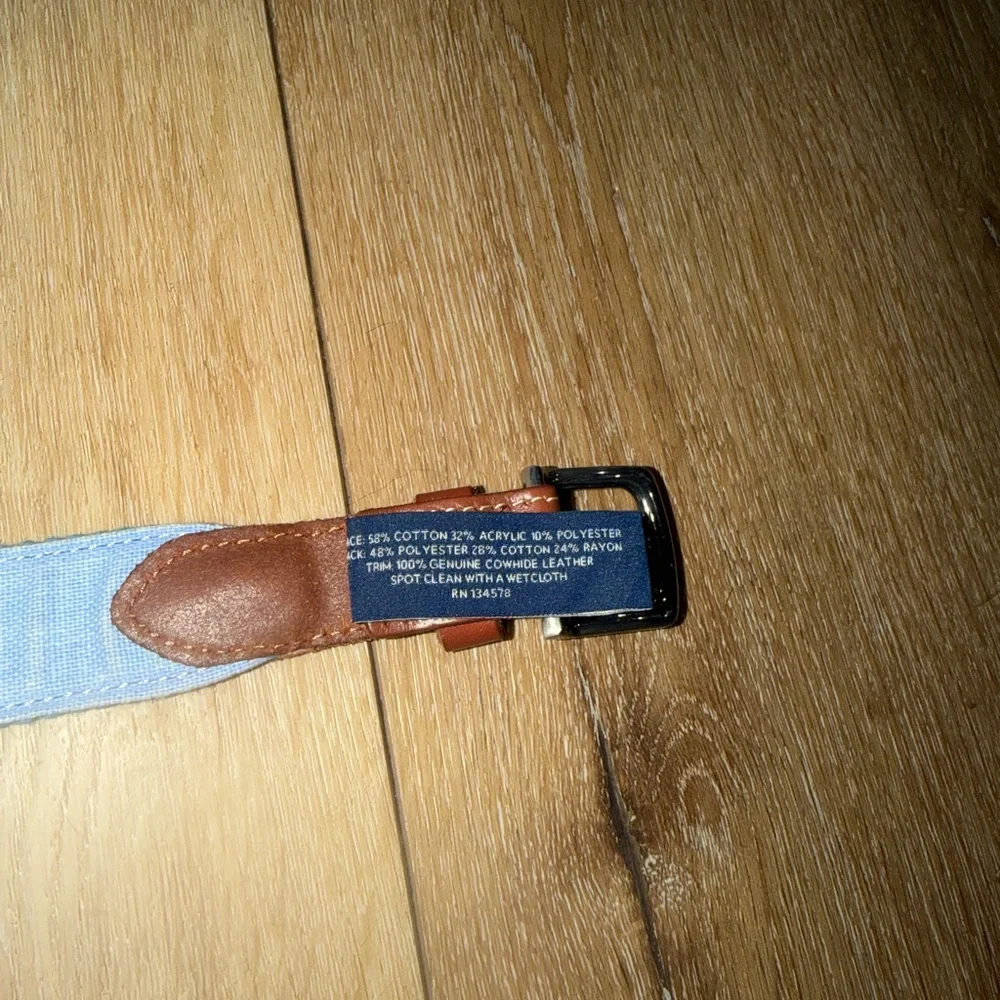 Vineyard Vines Preppy Men’s Canvas and Leather Belt Golf Surfboard size 28‎